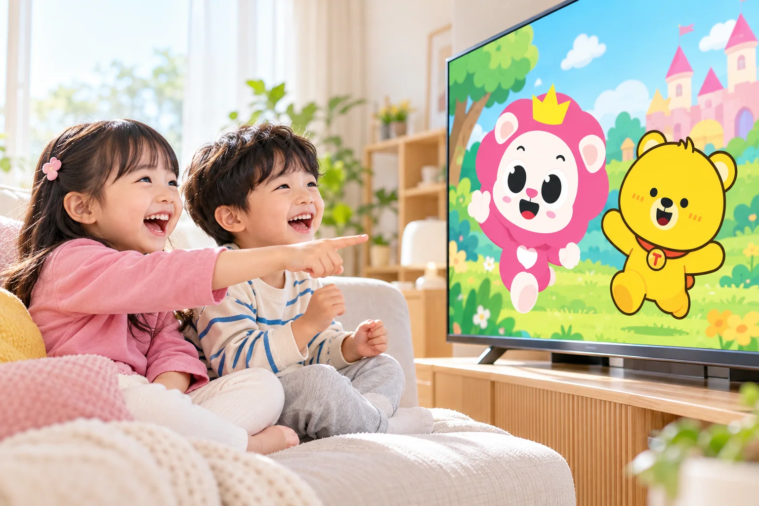 Children enjoying KoKoPang original animation