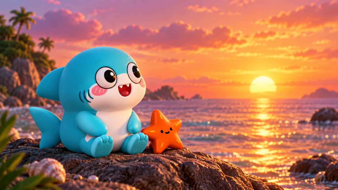 Together by the sunset sea